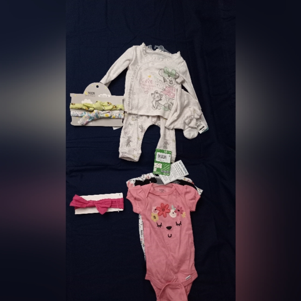 Brand new with tags lot of girls clothes size 3 to 6 months